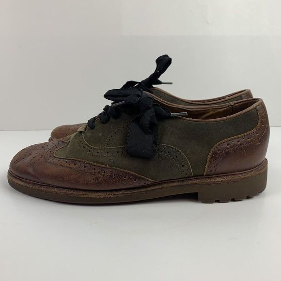 Saddles and Bugs Wingtip Shoes Mens 8M Bass Brown Lace Up Casual - Picture 2 of 8